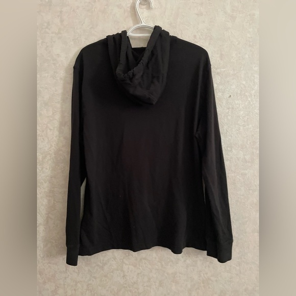 American Eagle men's medium black long sleeve hooded shirt - Picture 5 of 6